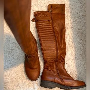 Brown long boots